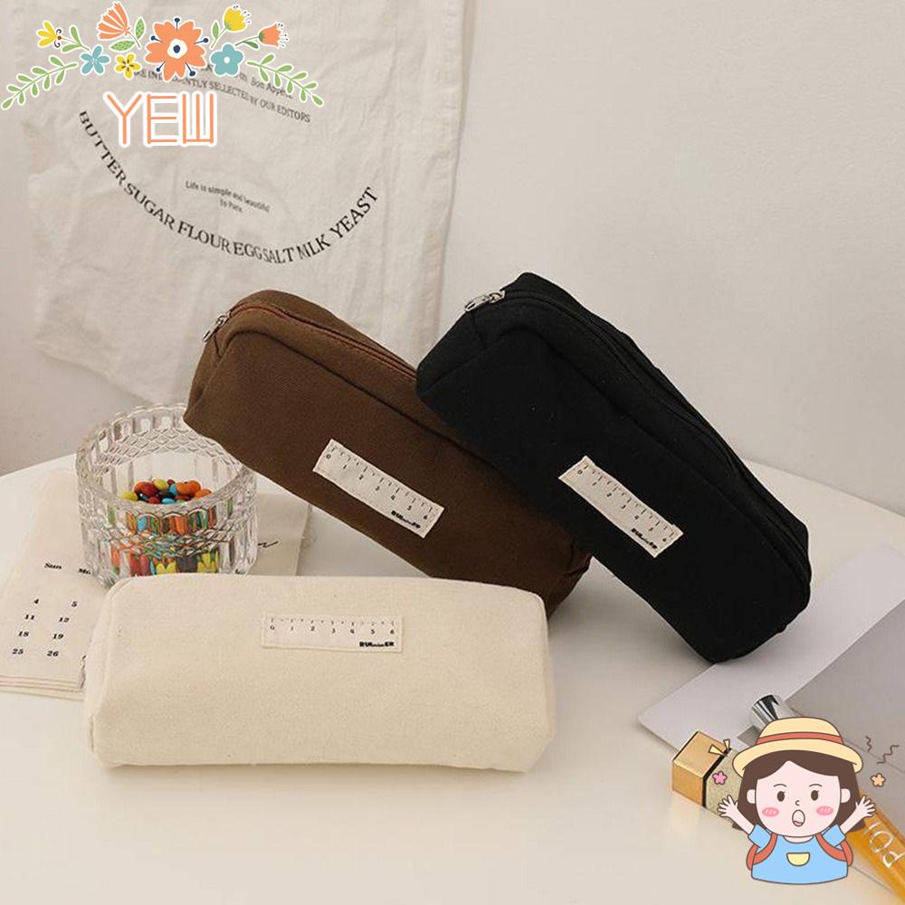 Túi Đựng Bút Bằng Vải Canvas Cỡ Lớn Thiết Kế Đơn Giản Tiện Dụng