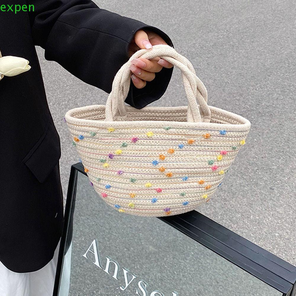 Túi Tote Sức Chứa Lớn Thiết Kế Đơn Giản Thời Trang Đi Biển Phong Cách Bohemian Cho Nữ