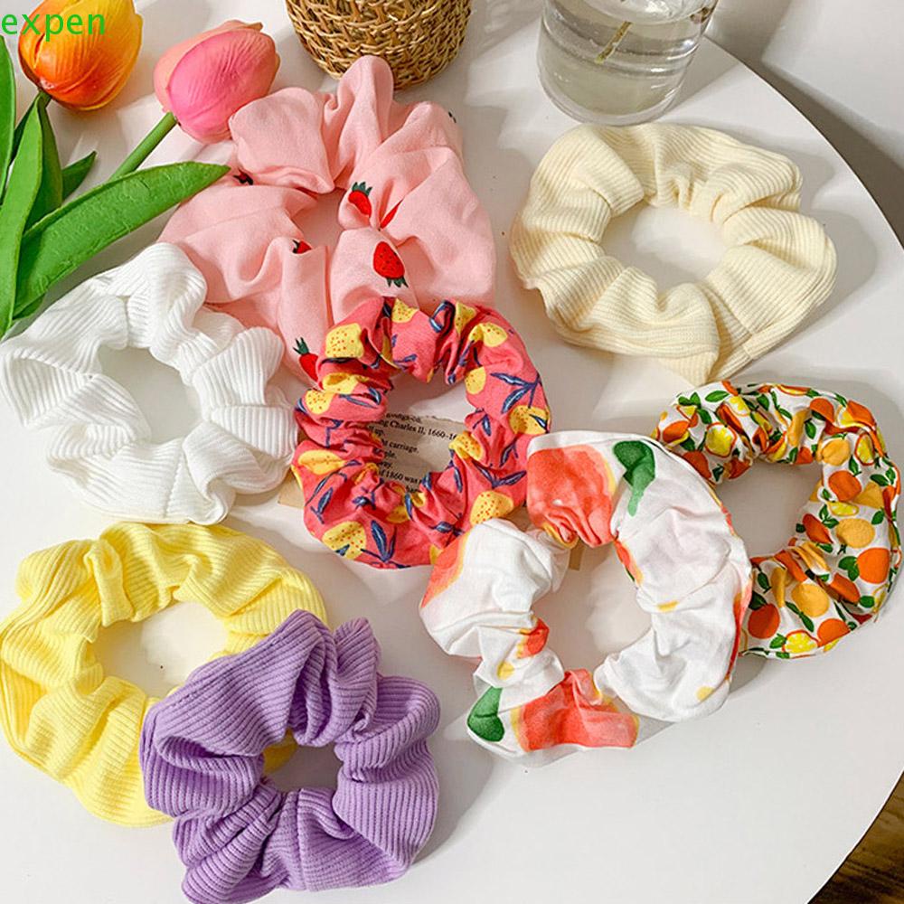 EXPEN Dây Cột Tóc Vải Chiffon Họa Tiết Kẻ Sọc / Hoa Thời Trang Xinh Xắn Cho Nữ Giá