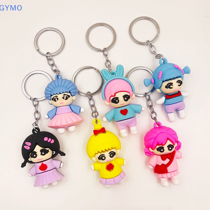 Móc Khóa Hình Búp Bê Hoạt Hình Bằng PVC Mềm Mại