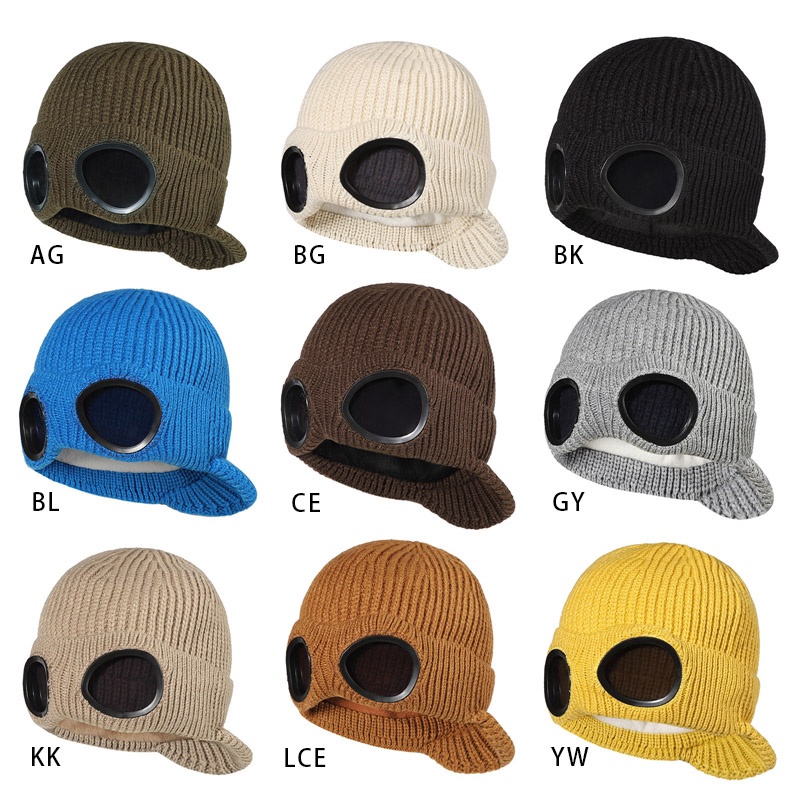 Fancysip Mũ Phi Công Dệt Kim Phối Lông Giữ Ấm Mùa Đông Phong Cách Hip Hop Đường Phố Cho Nam Và Nữ