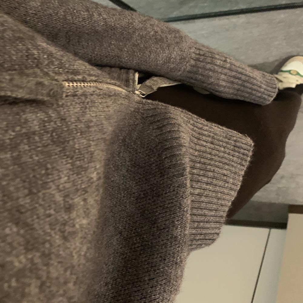 Áo Khoác Cardigan Dệt Kim Dáng Ngắn Có Mũ Trùm Thời Trang