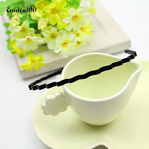 Băng Đô Cài Tóc Đen Gợn Sóng Thời Trang Cho Nam Nữ