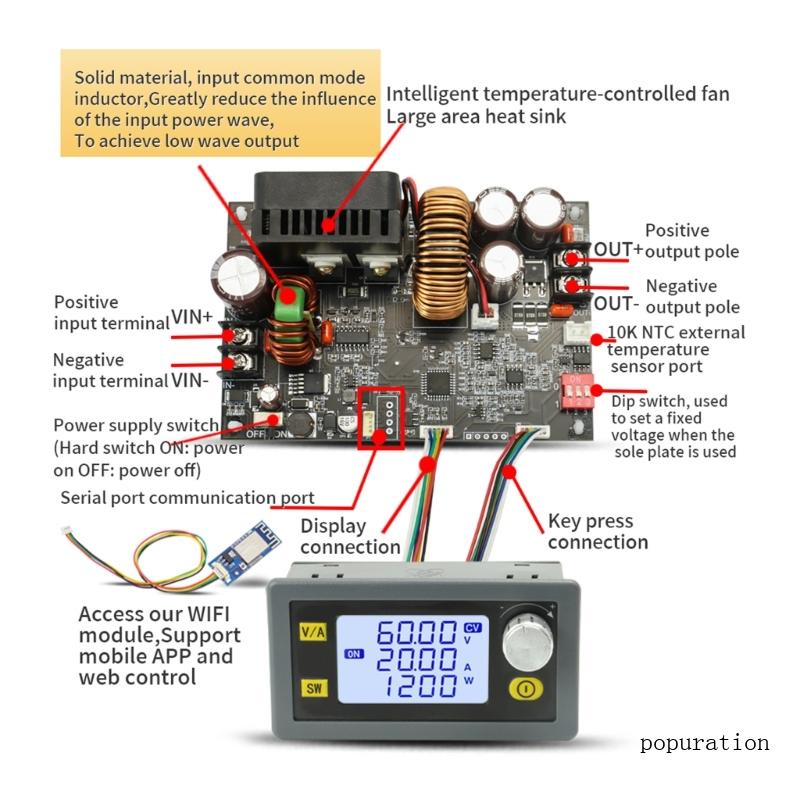 Mô-đun Giảm Áp XY6020L 20A 1200W DC-DC