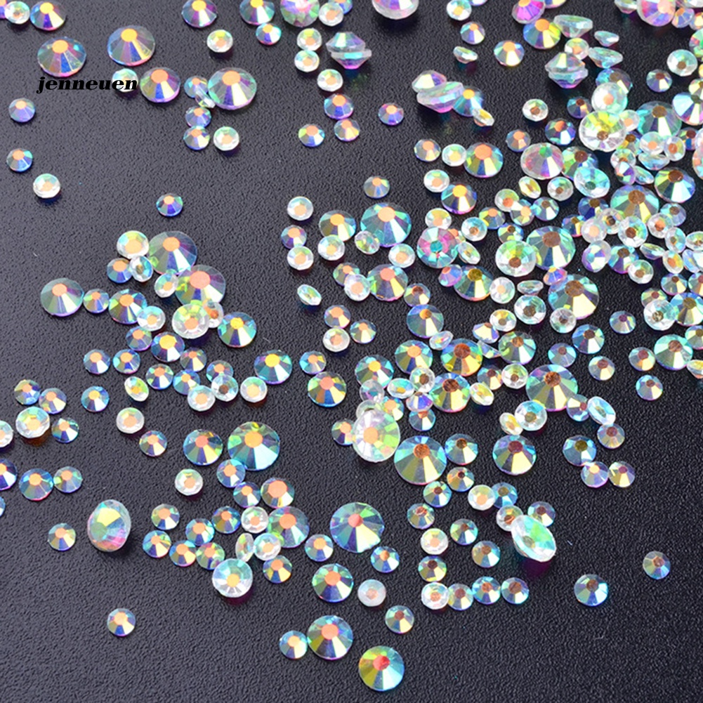 Bộ 300 Hạt Đá Nhiều Màu Lấp Lánh Trang Trí Móng Tay Nghệ Thuật