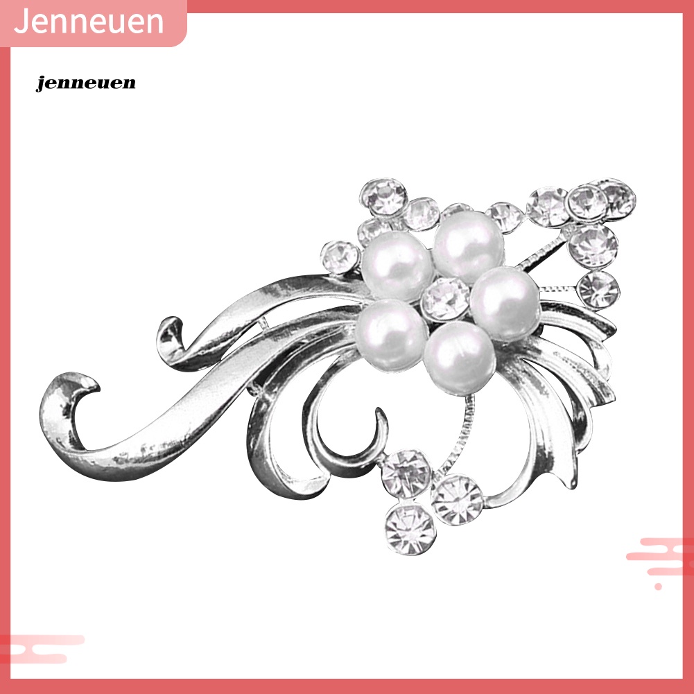 Ghim Cài Áo Hình Chim Công Đính Đá Và Ngọc Trai Nhân Tạo Thời Trang