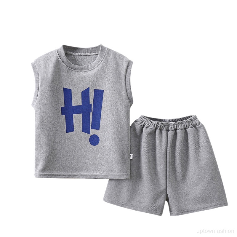 Bộ Quần Áo Sát Nách Thoáng Khí Phong Cách Hàn Quốc Cho Bé Trai