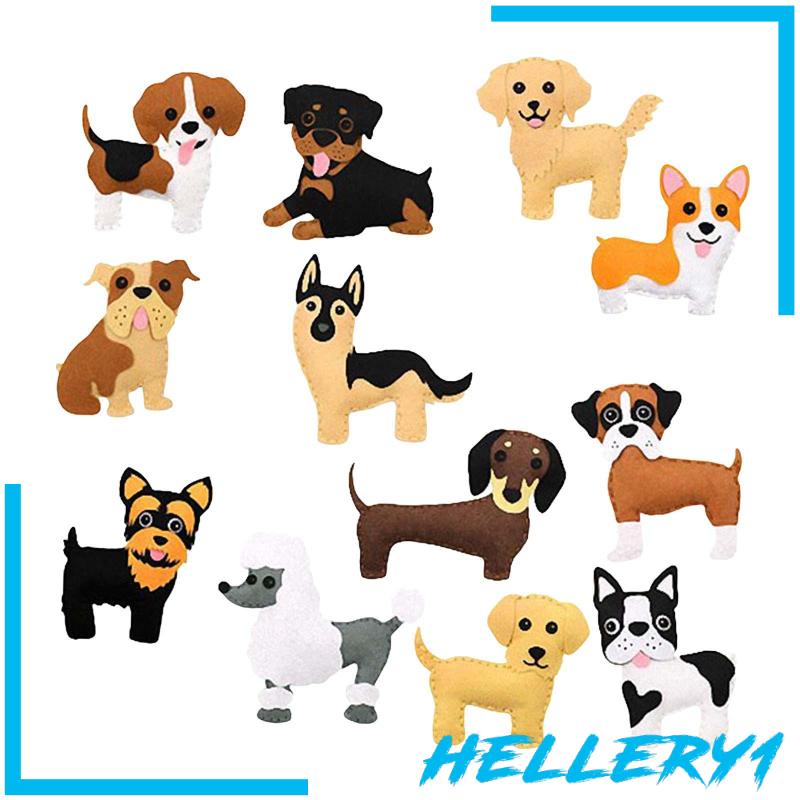 Bộ Dụng Cụ May Vá Thủ Công Bằng Vải Nỉ Hình Động Vật DIY Dành Cho Trẻ Em