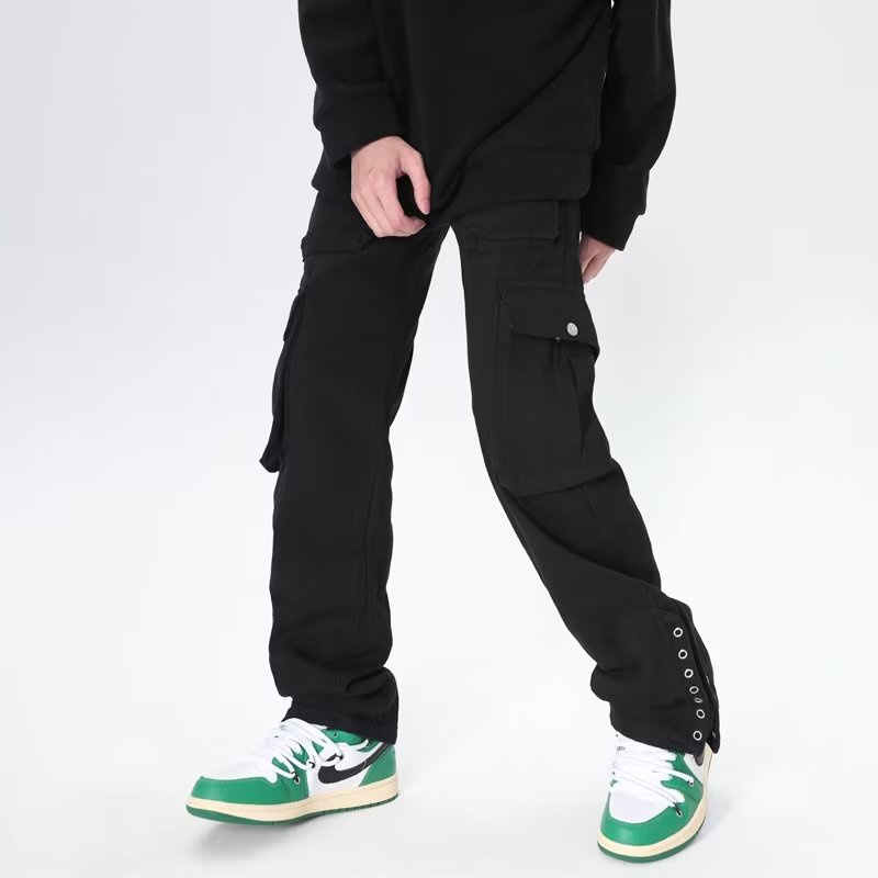Quần Dài Dáng Rộng Nhiều Túi Phong Cách Hip Hop Đường Phố Cá Tính Cho Nam Và Nữ