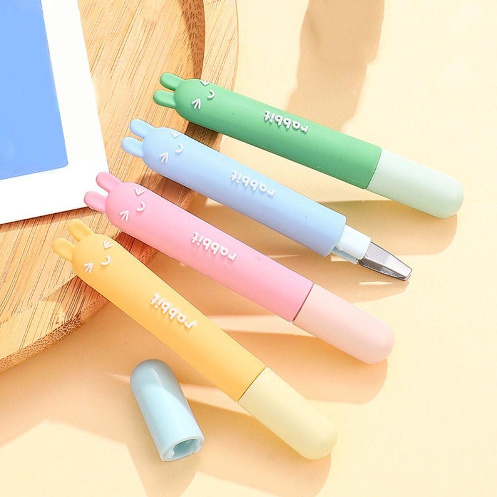 Nhíp Nhổ Lông Mày Đầu Phẳng Bằng Thép Không Gỉ Hình Thỏ & Gấu Hoạt Hình Dễ Thương Cho Nữ