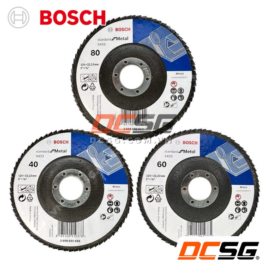 Đĩa nhám xếp Alox 125mmx22.23mm Bosch (chọn phân loại) | DCSG