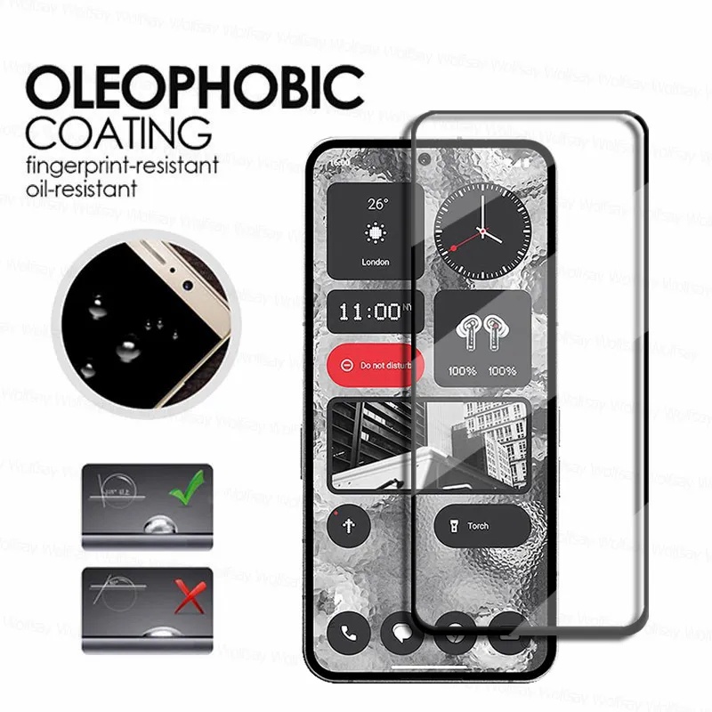 1Set For Nothing Phone  6.7inch 5G A065 nothing2 nothingTwo Anti-drop Cover Clear Case + Screen tempered Glass + Camera Film Protector