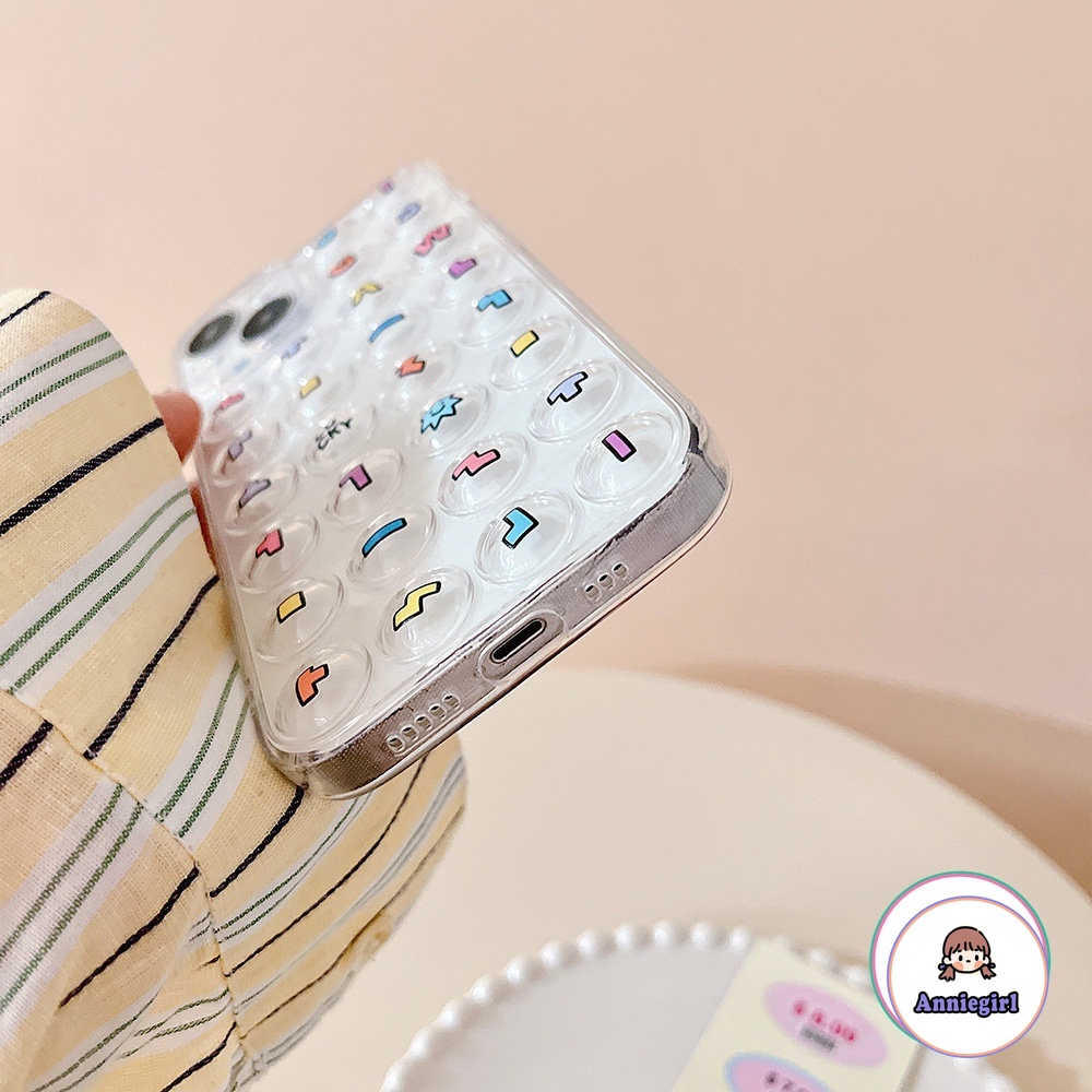 Ốp Điện Thoại Mềm Trong Suốt Chống Sốc In Chữ 3D Dễ Thương Cho IPhone 11 12 13 14 Pro Max X XR XS 7 8 Plus
