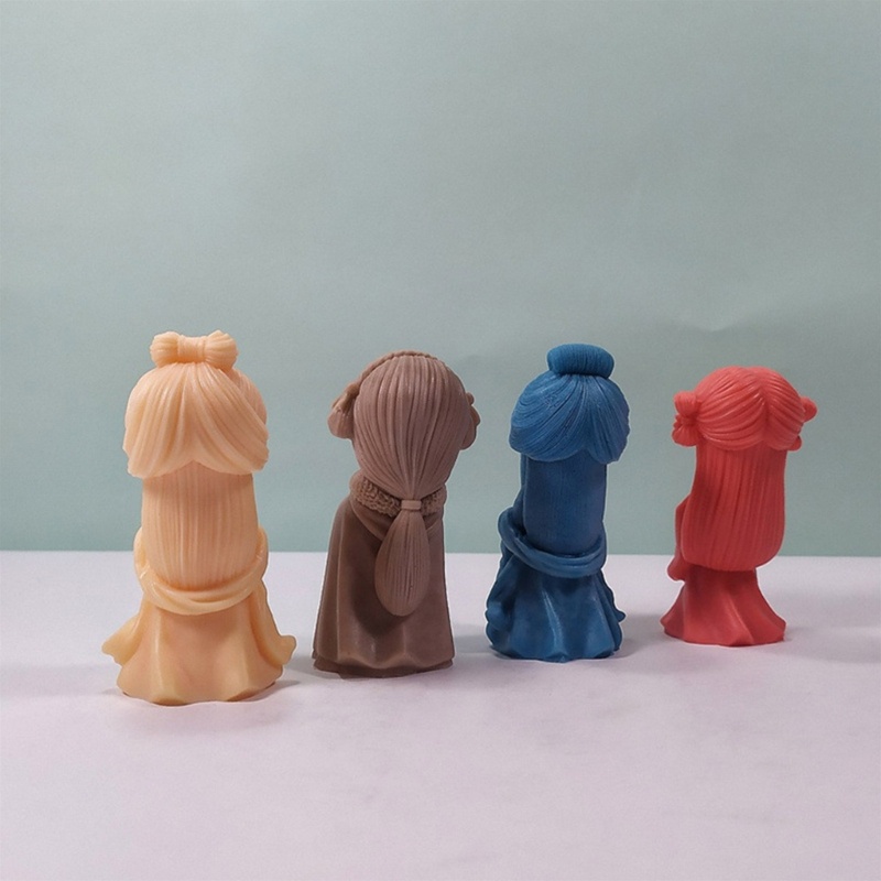 Zuoo Khuôn silicone Làm Nến Xà Phòng Hình Công Chúa 3d diy