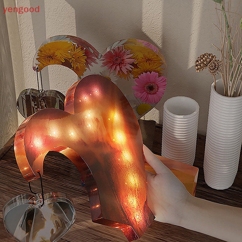 Khuôn Silicone Hình Trái Tim Làm Khung Ảnh Lớn DIY Epoxy Resin