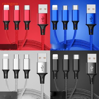 Dây cáp sạc 3 trong 1 đa năng cổng micro usb loại c cho iphone android