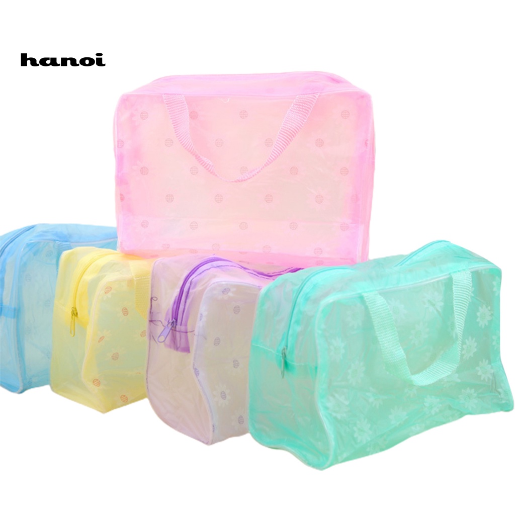 Túi Đựng Mỹ Phẩm Chống Thấm Nước Họa Tiết Hoa Xinh Xắn