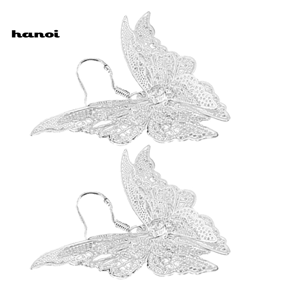 Khuyên Tai Hình Bướm Đính Đá Phong Cách Cổ Điển Thanh Lịch Dành Cho Nữ