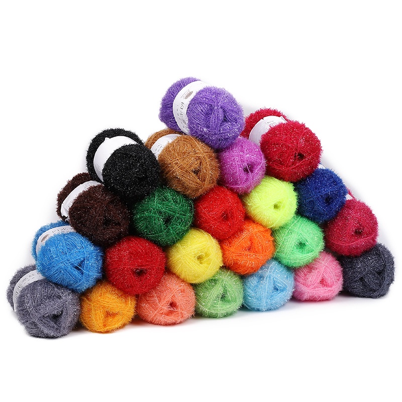 1 Cuộn Len Lụa Dệt Thủ Công Nhiều Màu 100g