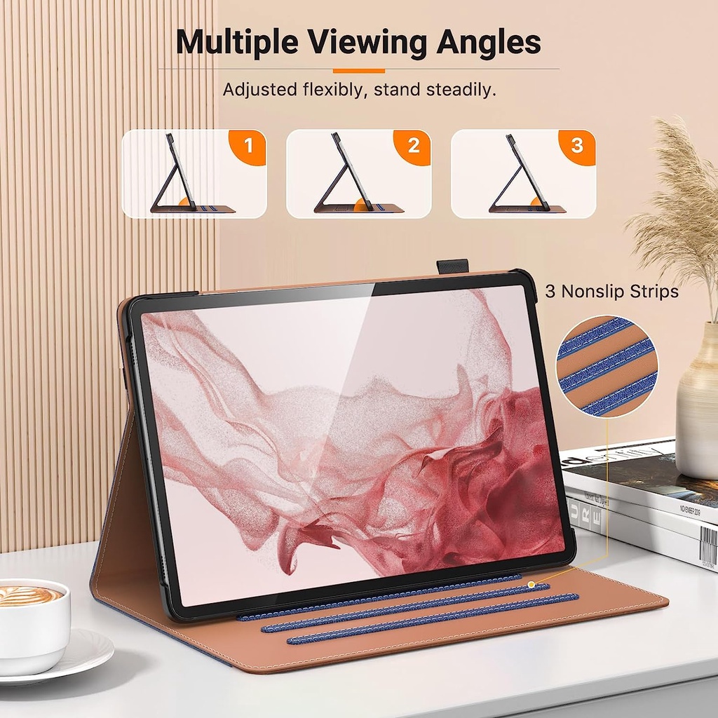 Bao Da Máy Tính Bảng Nắp Gập Đa Góc Có Giá Đỡ Cho Samsung Galaxy Tab S9 11-Inch 2023