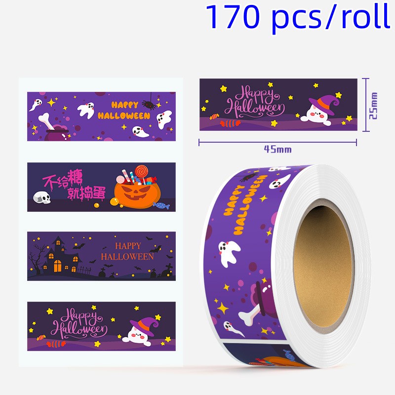 Cuộn 500 Sticker Dán Trang Trí Halloween / Giáng Sinh