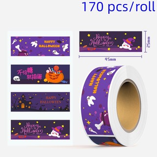 Cuộn 500 Sticker Dán Trang Trí Halloween / Giáng Sinh