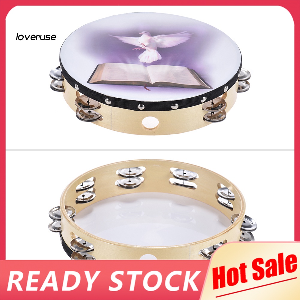 Trống Lục Lạc Tambourine Cầm Tay 8 Inch
