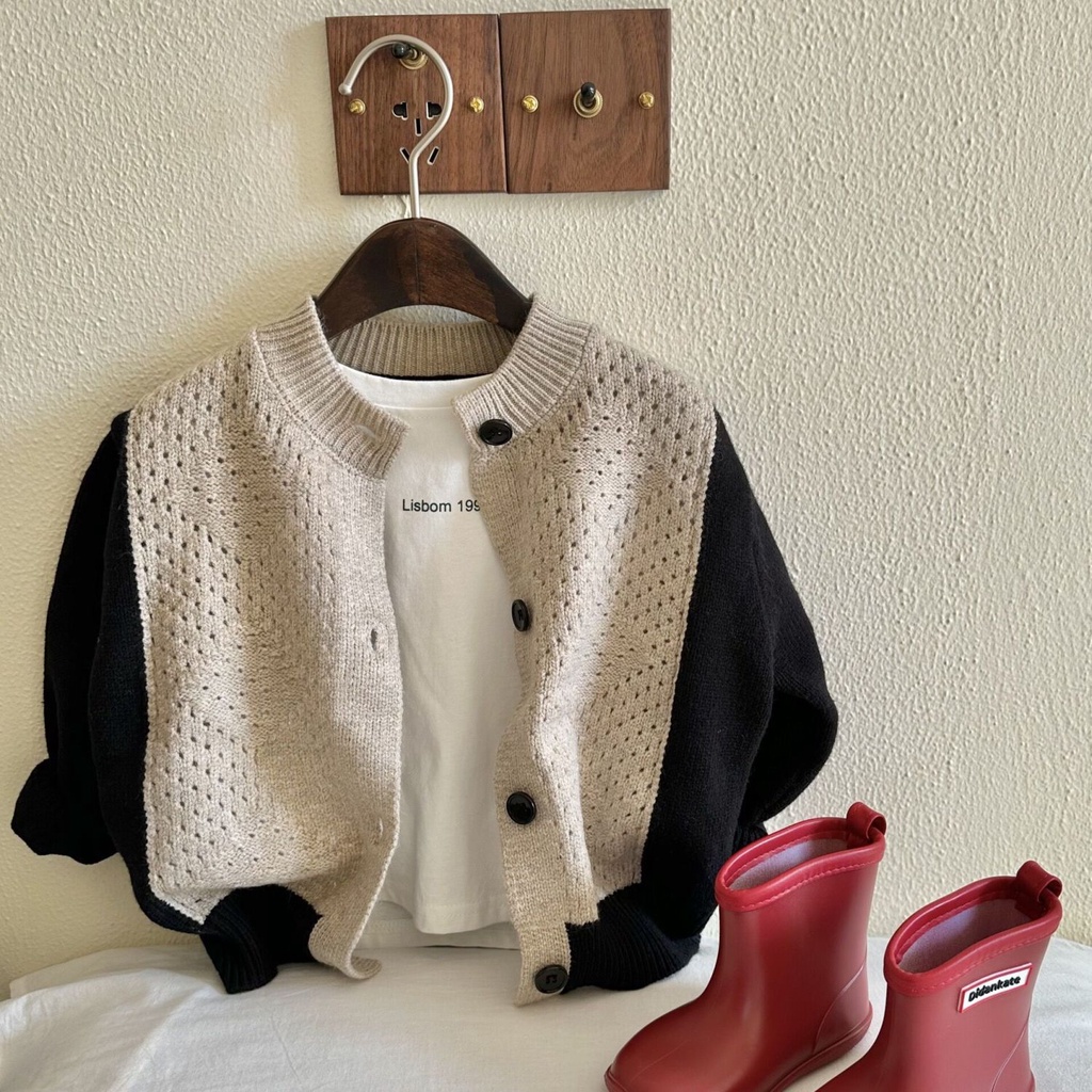 Áo Len Cổ Tròn Màu Trơn Phong Cách Hàn Quốc Mới Cho Bé Trai