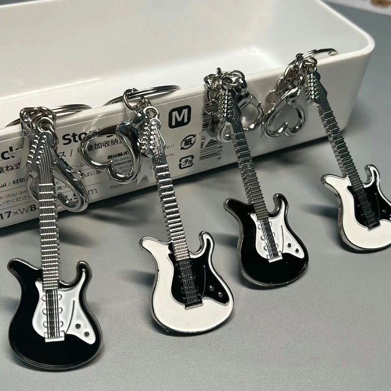 Móc Khóa Hình Đàn Guitar Y2k / Ngôi Sao / Trái Tim Thời Trang Vintage Ngọt Ngào Cho Nữ dreamdiary