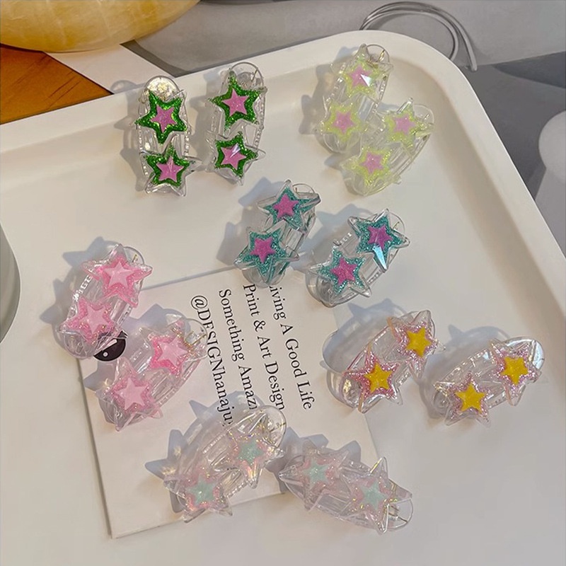 Kẹp Tóc Hình Ngôi Sao Nhiều Màu Sắc Xinh Xắn Cho Nữ Y2K