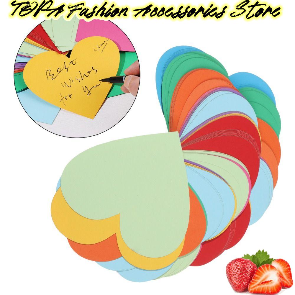 Topabc1 Set 90 / 90 Miếng Giấy Hình Trái Tim Trang Trí Lớp Học