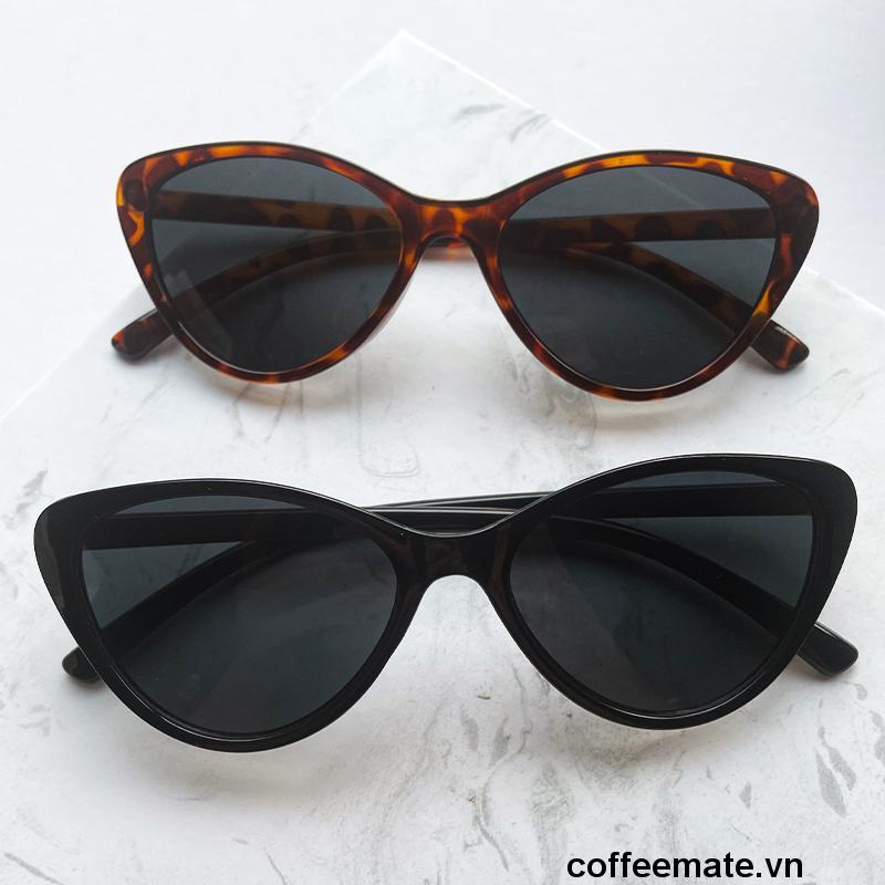 ⚡Kính mát mắt mèo màu trơn thời trang retro xu hướng thường ngày cho nữ