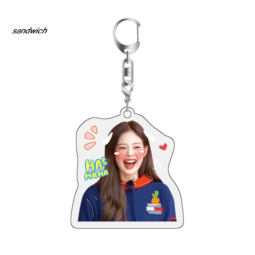 Móc Khóa Hai Mặt Bằng Acrylic Cát Hình Blackpink Jennie