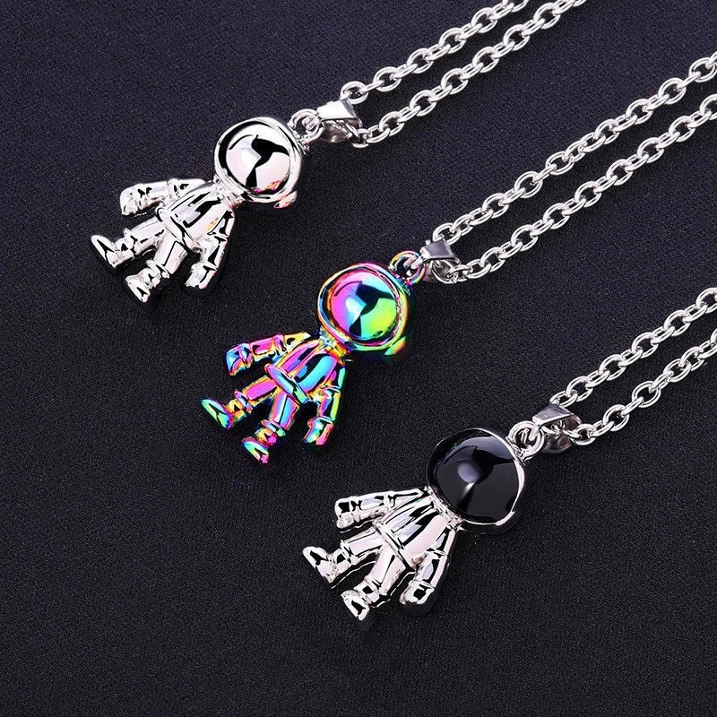 Vòng cổ Thép Titan Mặt Hình Phi Hành Gia Phong Cách Hip Hop Cho Nam Nữ