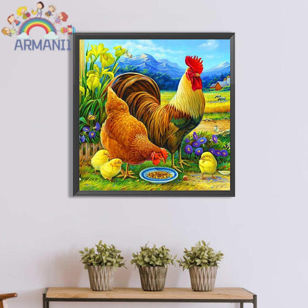 Armani.vn Bộ Tranh Đính Đá 5d diy Hình Gà Trống Để Trang Trí Nhà