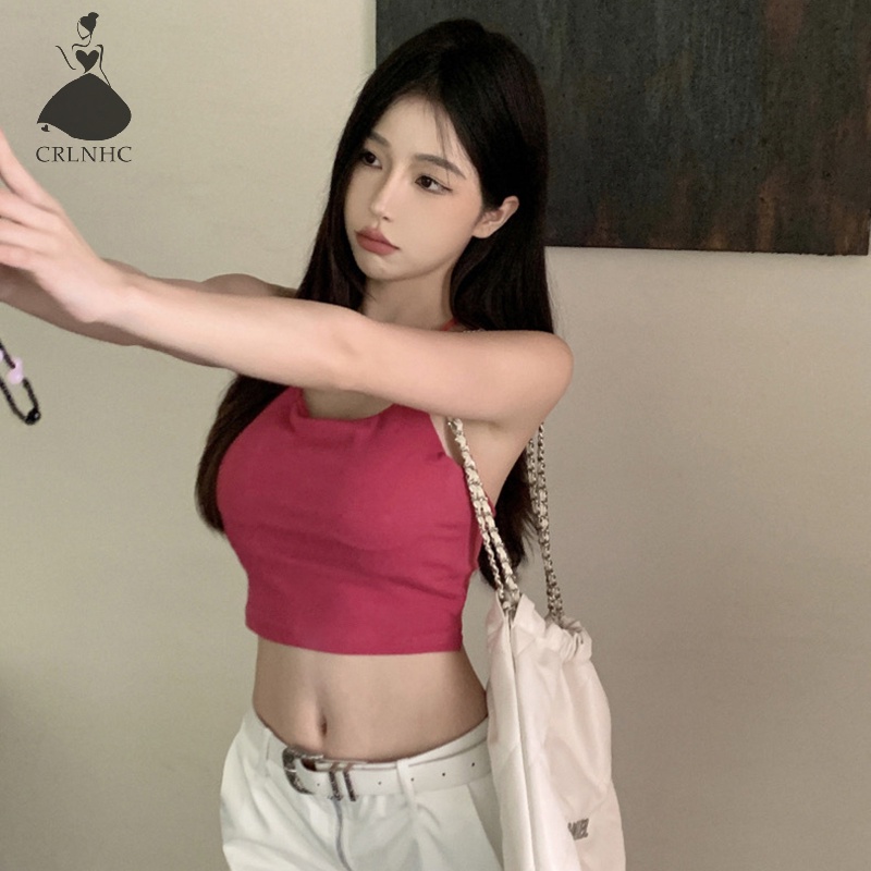 Áo Hai Dây Hở Lưng Màu Trơn Thời Trang Mùa Hè Quyến Rũ Cho Nữ