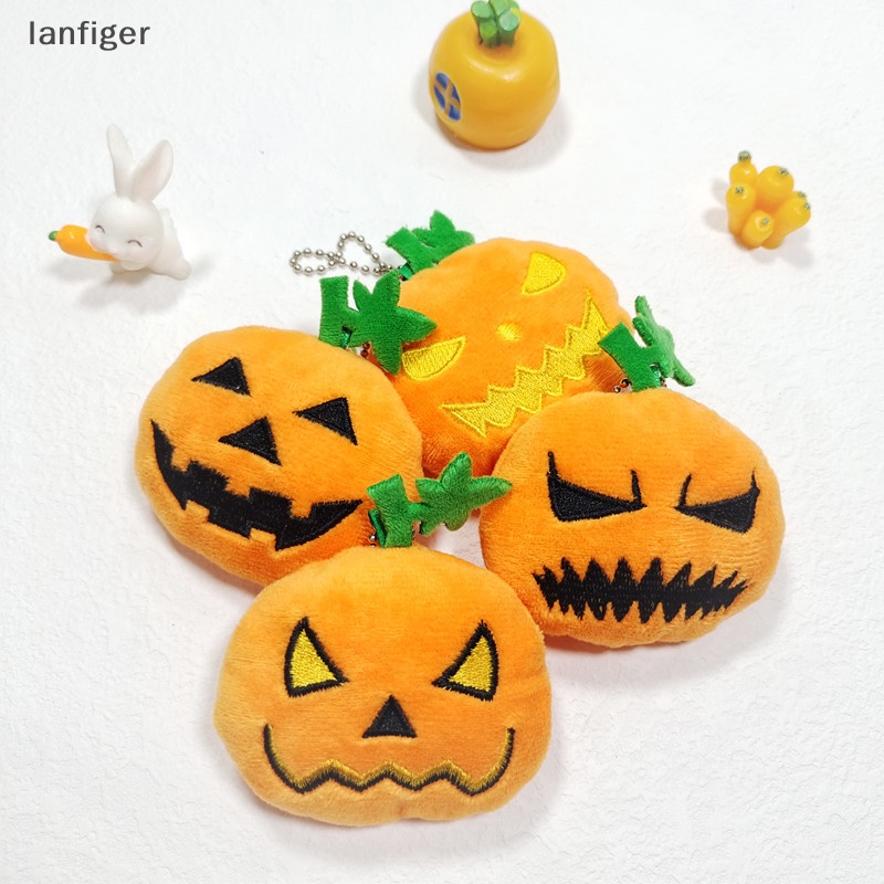 Móc Khóa Bông Hình Trái Bí Ngô Halloween Dễ Thương