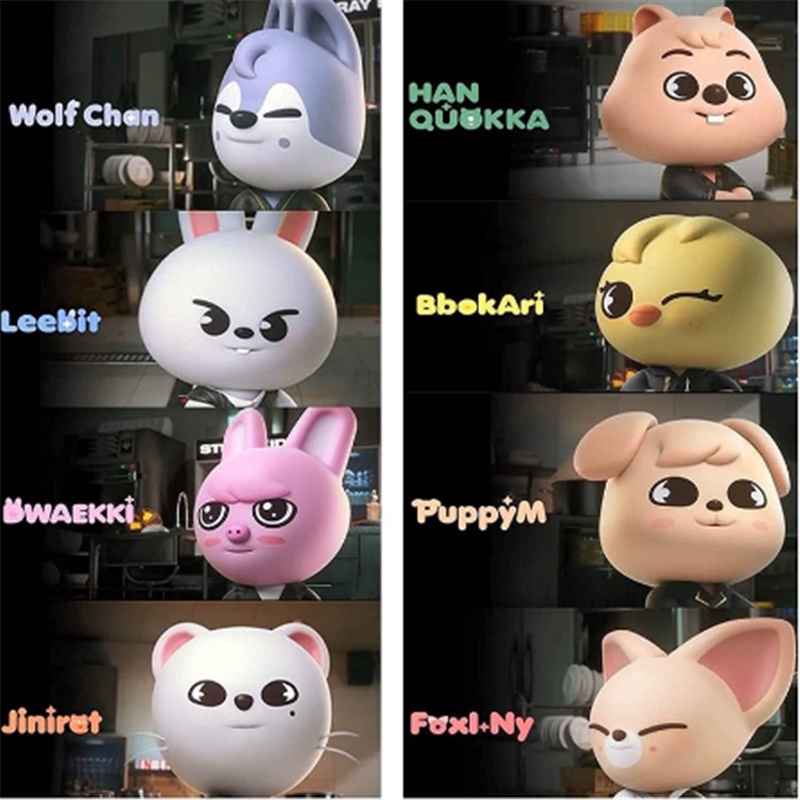 1 Móc Khóa Hình Đồ chơi nhồi bông Nhóm Nhạc Stray Kids