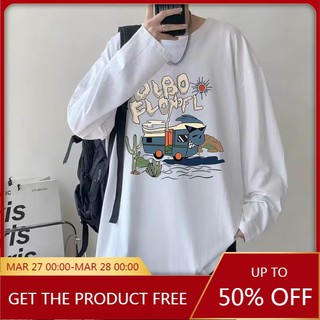  áo phông nam big size có size lớn M-8xl Áo Thun Tay Dài Oversize Chất Liệu Cotton In Họa Tiết Hoạt Hình Phong Cách Nhật Bản Dành Cho Nam Nữ 