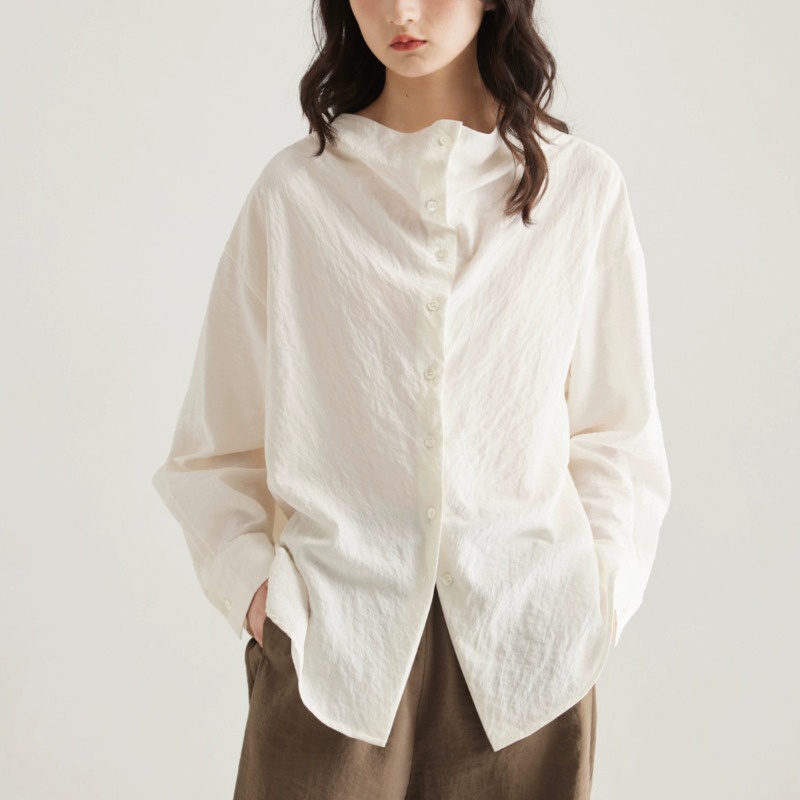 Áo sơ mi nhân 2023 mùa thu đông cao cấp mulberry silk cool light q