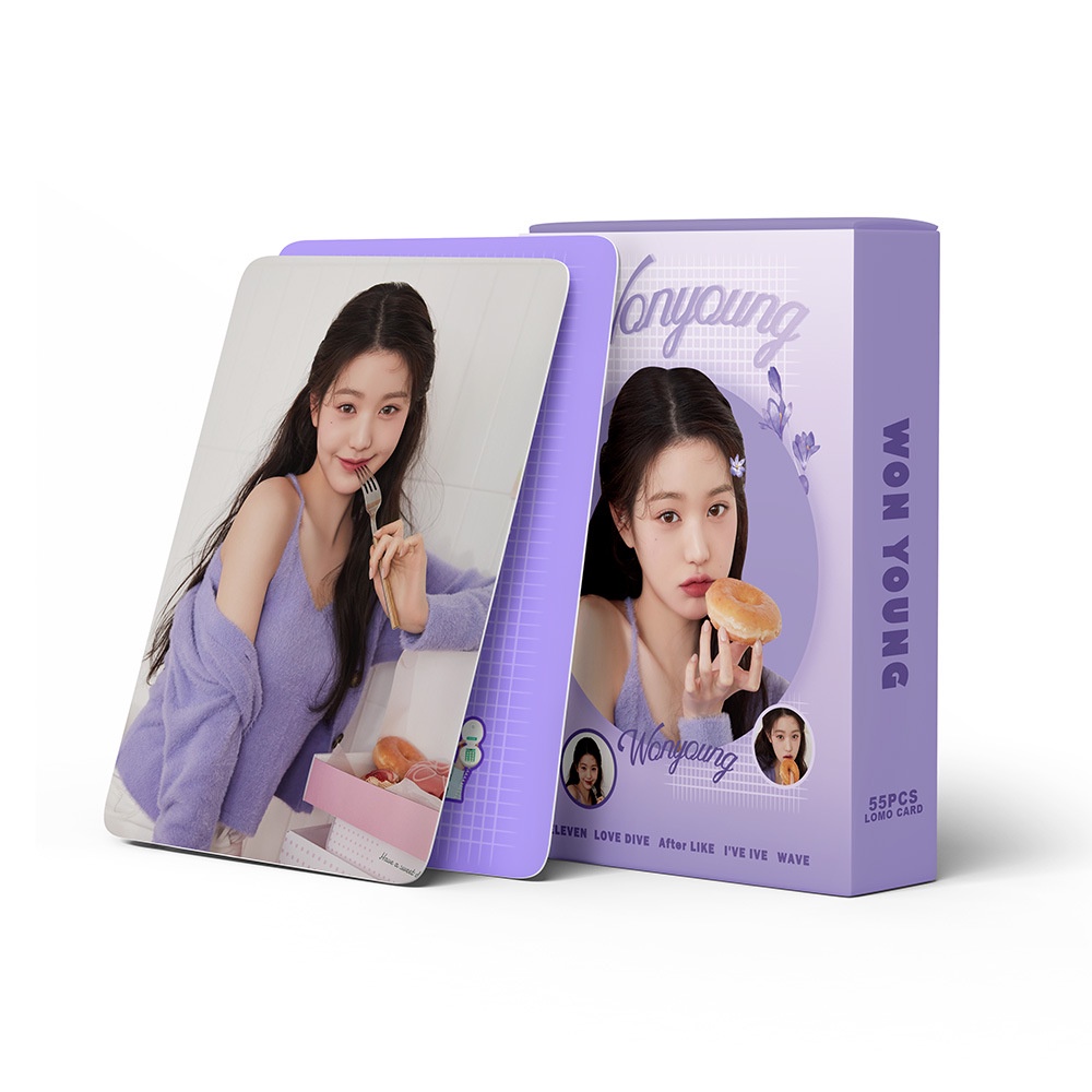55pcs/box WONYOUNG IVE Photocards Album Lomo Cards Kpop Solo Postcards  Kpopfan store