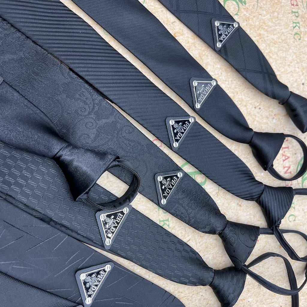 Cà vạt nam 6cm dây kéo tem 6cmx48cm Prada quảng châu Tp Hcm Giangpkc  Phụ kiện cô dâu Giang