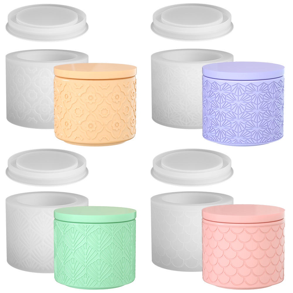 Khuôn Silicone Hình Trụ Làm Chậu Hoa / Nến Thơm DIY