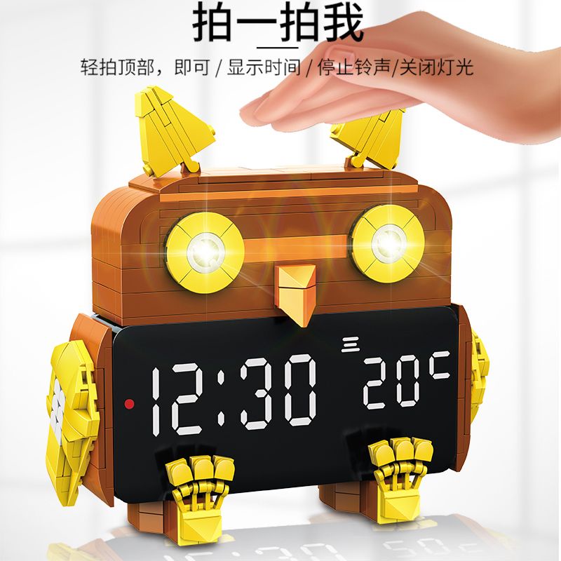 Đồng Hồ Báo Thức Lắp Ráp Lego Hình Chim Cú Đa Năng