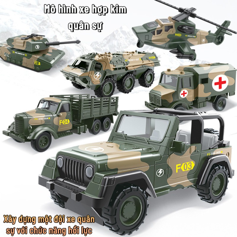 Mô Hình Xe Tăng Quân Đội Bằng Hợp Kim Dành Cho Bé Trai