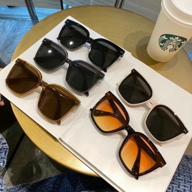 Kính Râm GM LOCELL Nam Nữ Cao Cấp Siêu Bền Chống Tia UV trà - cam - trắng sữa - xám tây