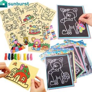 1pc mô hình ngẫu nhiên tự làm đầy màu sắc scratch-tranh nghệ thuật thẻ tranh ma thuật / đồ chơi giấy vẽ hoạt hình vui nhộn / thẻ vẽ graffiti scratch / đồ chơi vẽ giáo dục sớm cho trẻ em