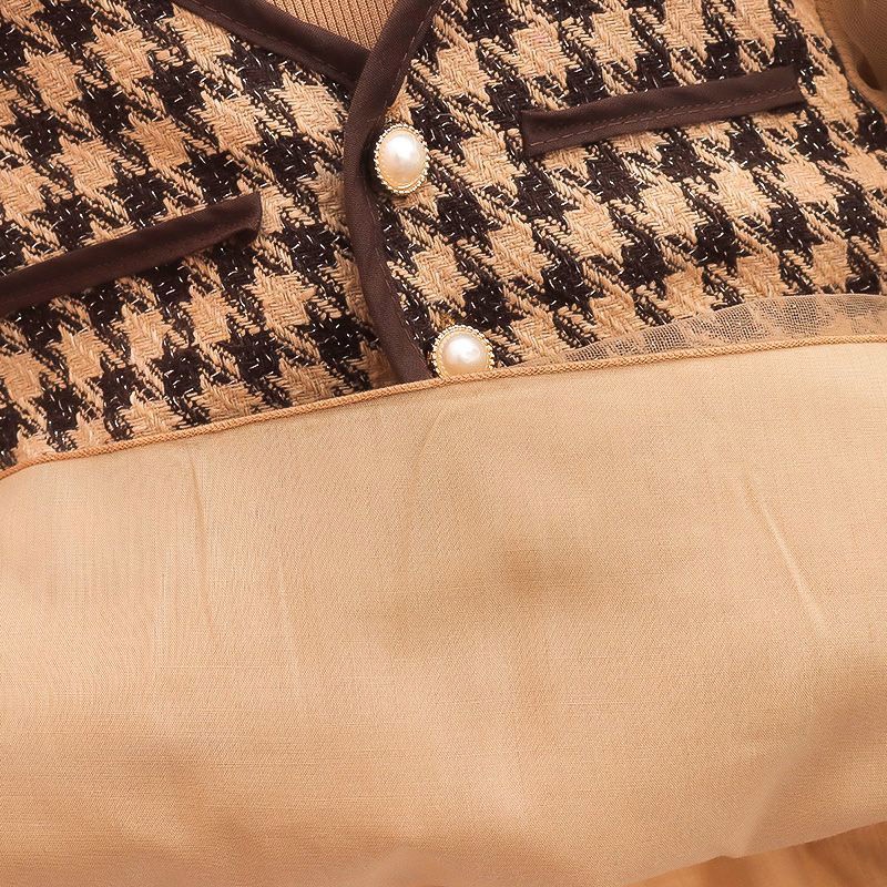 Catimini Váy con gái váy công chúa phong cách mới mùa xuân và mùa thu váy trẻ em dài tay vest váy lưới hợp thời trang