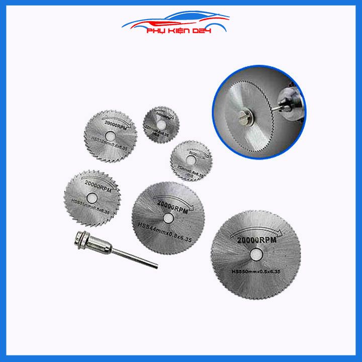 Lưỡi cắt răng cưa đa năng HSS kèm trục cắt 3.2mm đường kính 22mm/35mm/44mm/50mm chất lượng cao