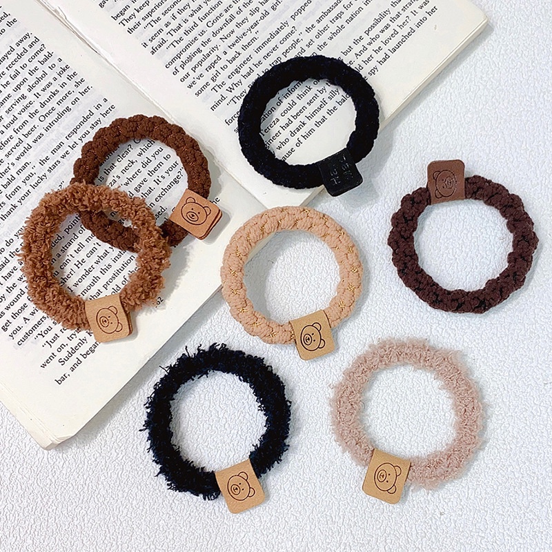 Thun cột tóc hình gấu dễ thương - loại thun mềm không đau tóc